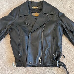 Black Leather Biker Jacket